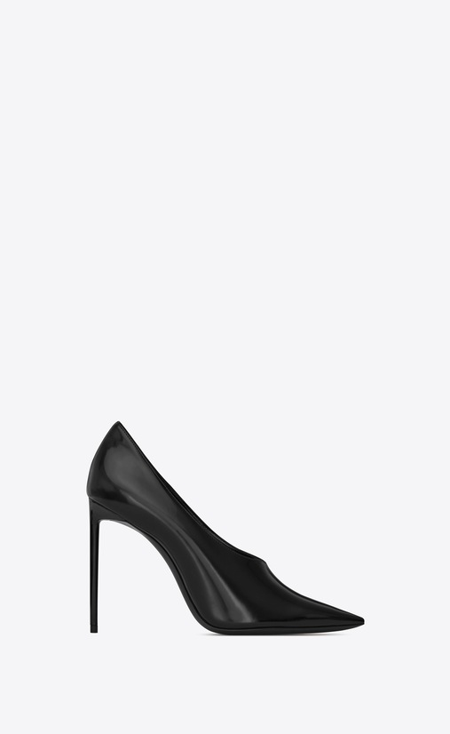 SAINT LAURENT パンプス レディース teddy pump in shiny leather a_V4